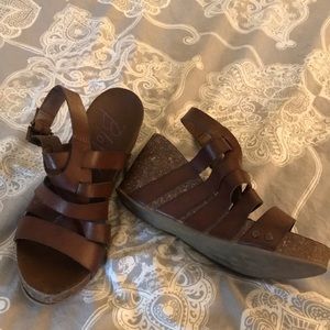 Women’s Blowfish brand leather strap sandals. Size 8.